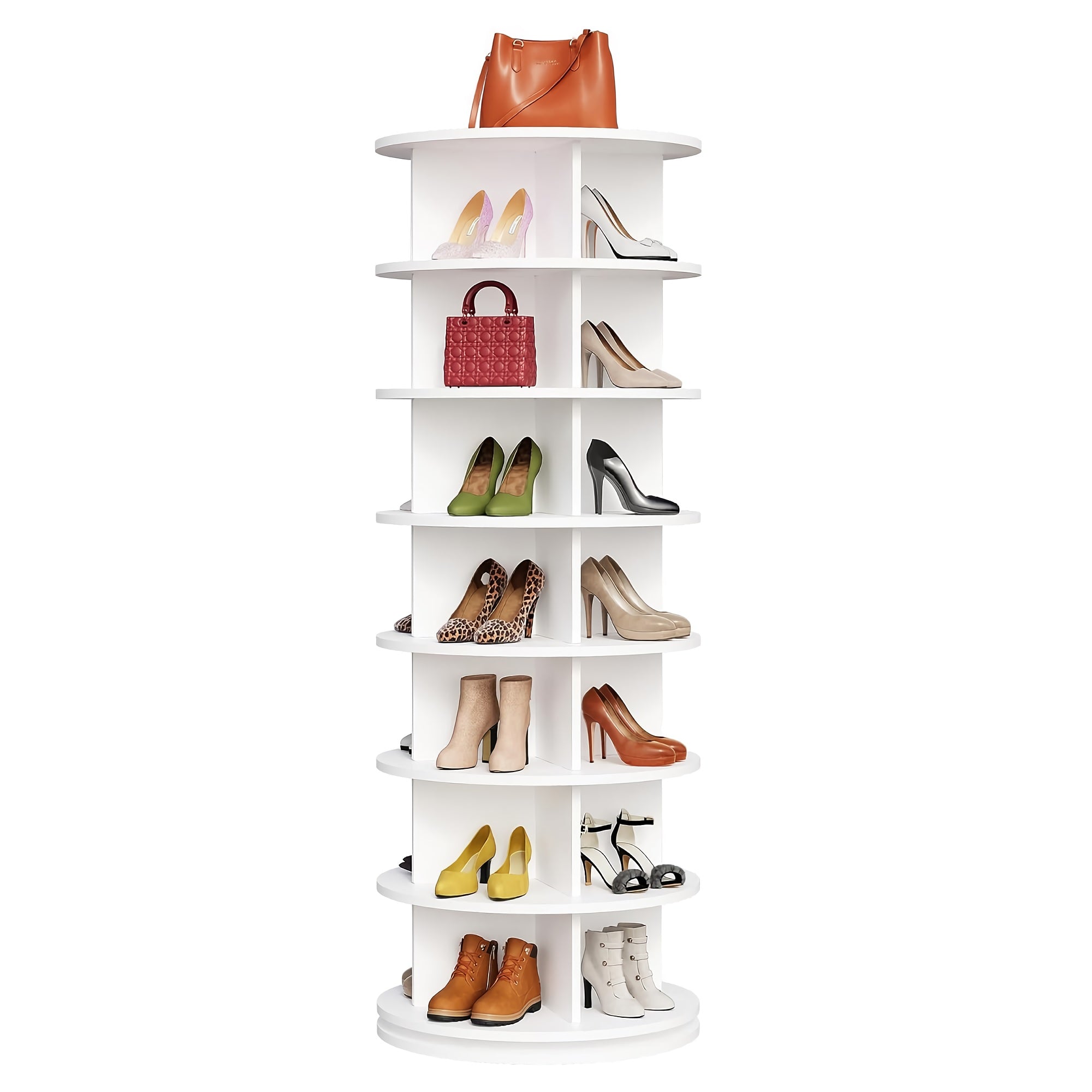 7-Tier Rotating Shoe Rack, 360° Rotating Shoe Organizer Tower for Home, Living Room, Entryway, Closet (White) Product Code: RotatingShoeRack 7-Tier Rotating Shoe Rack, 360° Rotating Shoe Organizer Tower for Home, Living Room, Entryway, Closet (White) Product Code: RotatingShoeRack